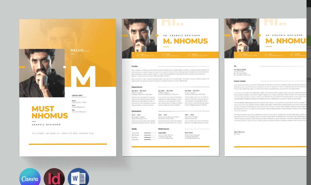 Professional Word Editable Resume & Cover Letter Template - SP - 16