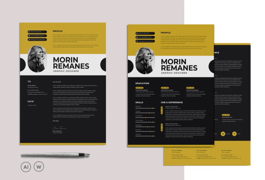 Professional Word Editable Resume & Cover Letter Template - SP - 171