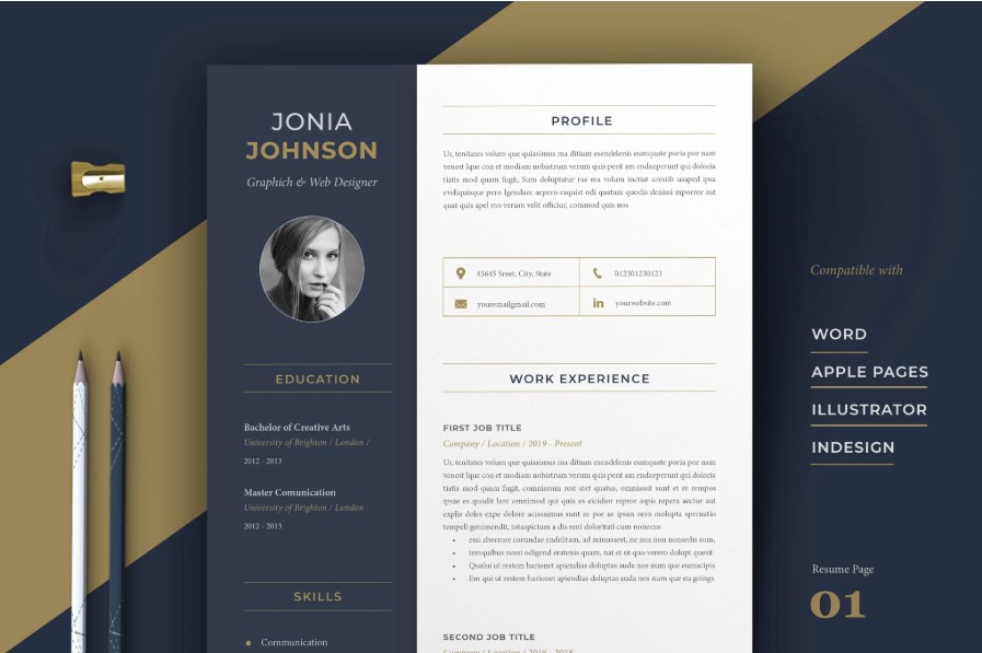 Professional Word Editable Resume & Cover Letter Template - SP - 194
