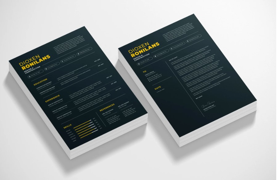 Professional Word Editable Resume & Cover Letter Template - SP - 212