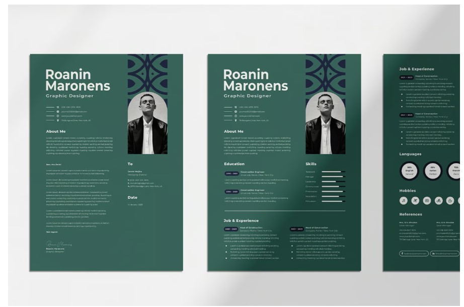 Professional Word Editable Resume & Cover Letter Template - SP - 74