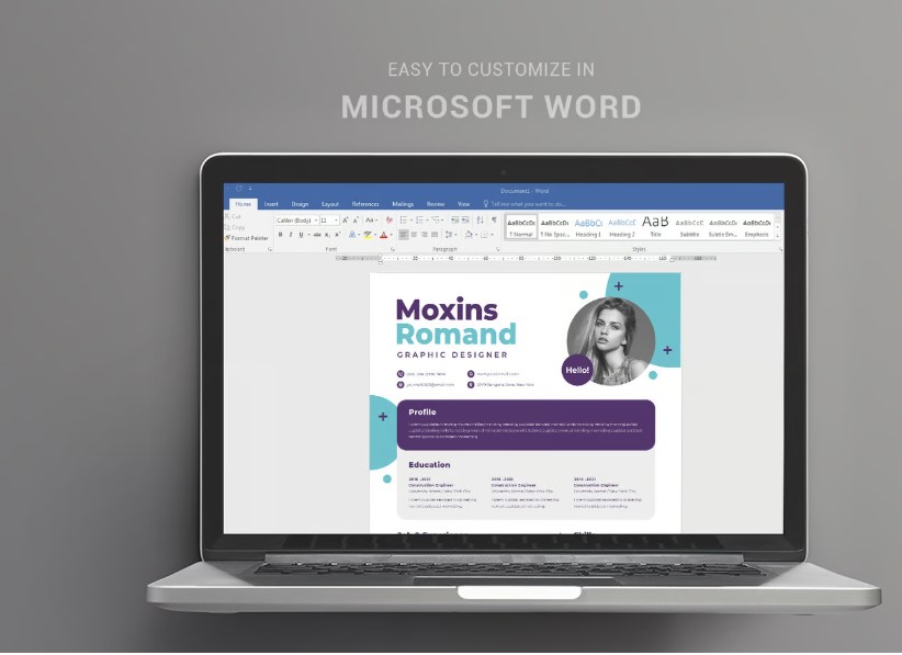Professional Word Editable Resume & Cover Letter Template - SP - 79